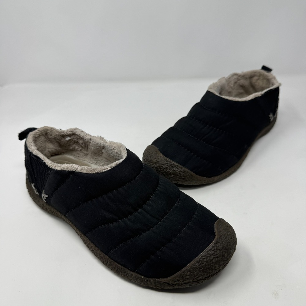 Keen Howser II Black Quilted Fleece Lined Comfort Slip On Shoes Women's Size 7